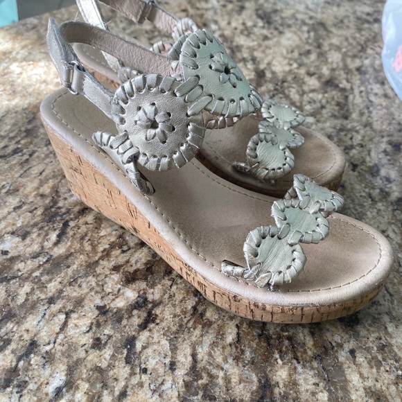 jack rogers sandals wedge bundle girls 2- used - Picture 3 of 9